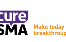 Cure SMA logo in purple and black with the orange tagline of Make today a breakthrough.