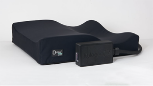 Kalogon's Orbiter Med cushion with black cover.