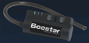 Kalogon Booster system against a dark blue background.